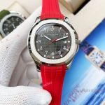 Swiss Quality Copy Patek Philippe Aquanaut Citizen 8215 Watch Red Rubber Strap